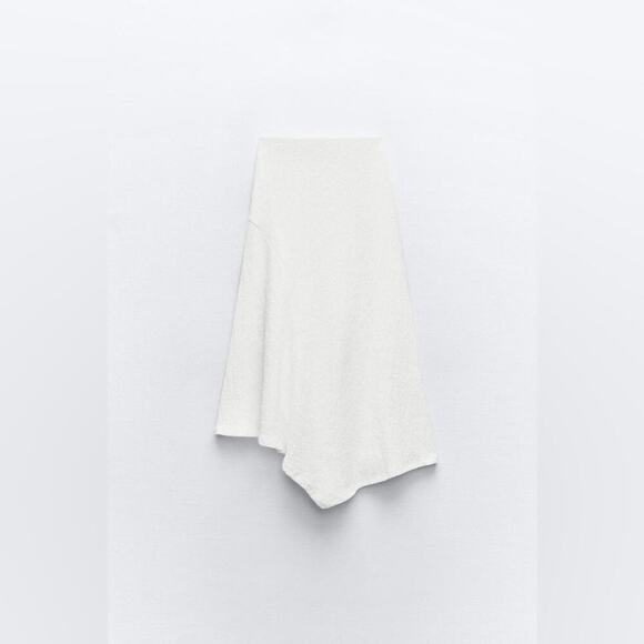 Zara ASYMMETRICAL SKIRT IN RIBBED FABRIC - Picture 12 of 15